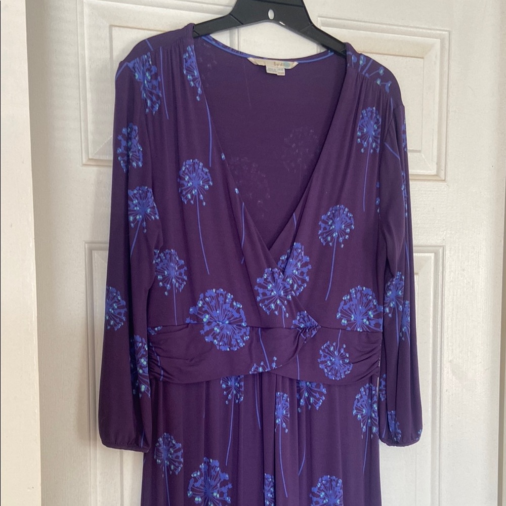 Elegant Purple Floral Dress